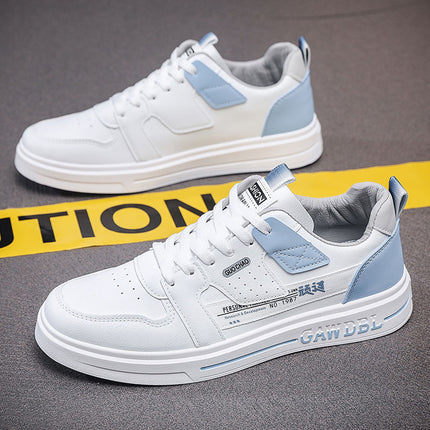 Men's Shoes Korean Style Trendy All-match Trendy Shoes Sports Winter 2023 New White Shoes Skate Shoes Waterproof Casual Leather Shoes