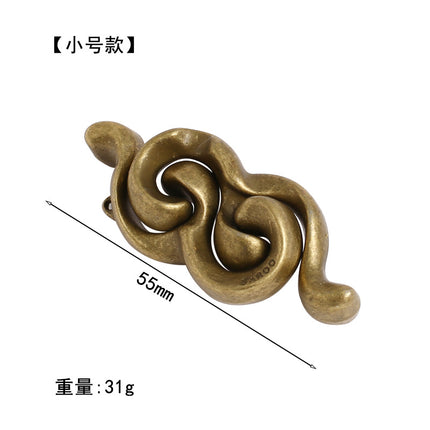 [Small size] zinc alloy unlock Kong Ming lock magic alloy educational toys nine-chain intelligence unlock ring buckle