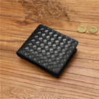 Braided pattern-black [crazy horse first layer cowhide]