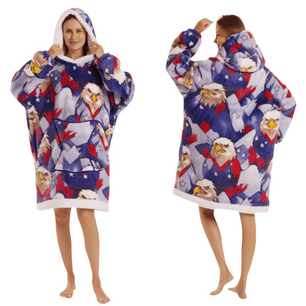 Temutk New Fruit-Themed Adult Sleepwear Autumn and Winter Thermal Wear Unisex Hooded Loungewear Couple Pajamas