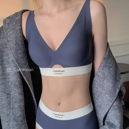 Traceless All-round Fixed Cup Milk Leather Soft Litching Underwear Women's Small Chest Gather-up Large Traceless Bra Women