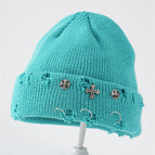 Lake blue (cross-marked ring hole hat) / Adult size (55-60cm)