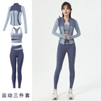 Scented whale blue [jacket] + gray lake blue [bra] + scented whale blue [trousers] / S