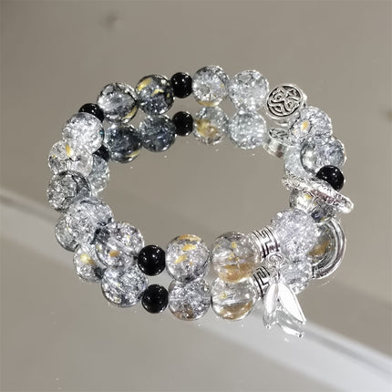 2025 Chinese-Style Ice-Cracked Beaded Bracelet High-End Niche Retro Trendy Versatile Men's Student Best Friend Clearance Hot-Selling Bracelet