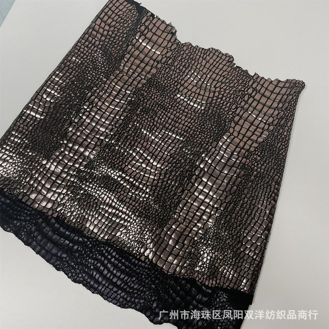 New magic color laser gradient stretch cloth crocodile pattern stone pattern creative clothing performance clothing luggage dress fabric