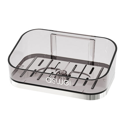 Household High-end Draining Soap Rack Soap Box Bathroom Bathroom Wall-mounted Double-layer Soap Box Non-perforated Storage Rack