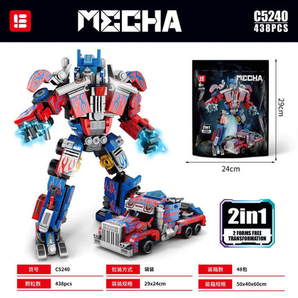 Deformation Optimus Tian Lele Brothers 8847 Boys and Girls Gift Robot Children's Toy Assembled Building Blocks Wasp Mecha