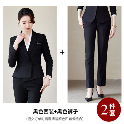 Overalls Women's Professional Elegant Suit suit Spring and Autumn Three-piece Set Small Executive Jewelry Store High-end Dress