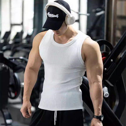 Waistcoat heavyweight 310G sleeveless muscle fitness dog vest men's large slim casual base