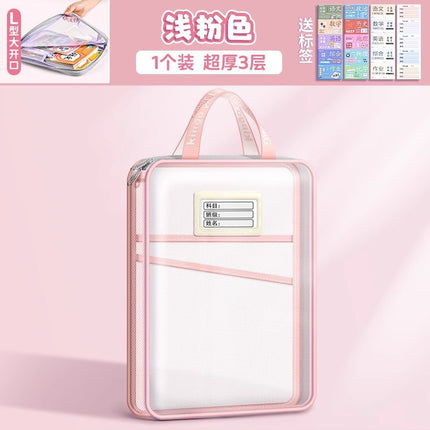 2025 Subject Bag Student-Specific Storage Bag Large Capacity Transparent Document Bag Subject Homework Bag Classification Subject