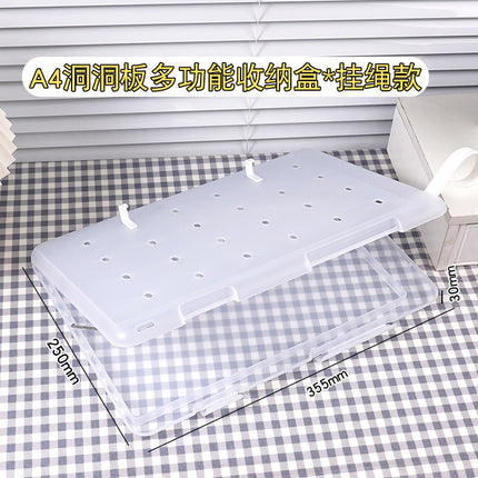 Plastic board folder file box copy writing board storage box A4 data box PP transparent office supplies finishing box