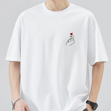 100% Pure Cotton Short-Sleeved T-Shirt for Men 2026 New Summer Design Niche Trendy Versatile Loose T-Shirt Top