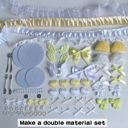 Gumei Handmade Accessories Set Lace Accessories DIY Support Fan Pain Bag Bar Material Bag Handmade Ear Decoration