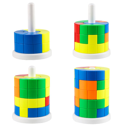 Children's DIY Matching Variety Cube Building Blocks Cylindrical Stacking Music Parent-Child Interactive Building Blocks Toy