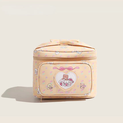 Mikko Joint 2024 New Ins Cosmetic Bag Storage Bag Large Capacity Cute Bear Anime Square Handbag
