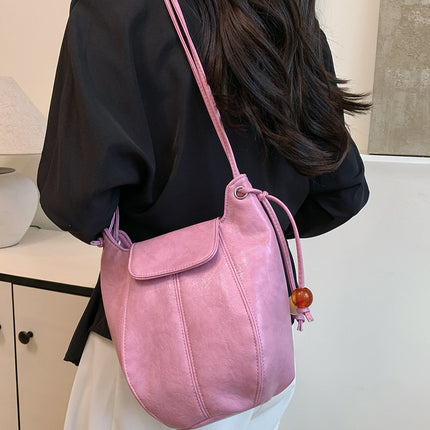 Niche Design Bags for Women 2025 Spring and Summer New Fashion High-End Bucket Bag Simple Casual One-Shoulder Cross-Body Bag for Women