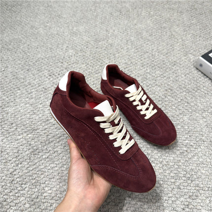 Women's Casual Flat Shoes 2025 Autumn and Winter New Classic Versatile Lace-Up Color-Blocking Sneakers Running Shoes