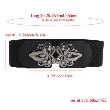 New Fashion Sale Women's Elastic Waistband Fashion Elastic Wide Waistband Casual with Skirt Decoration Wide