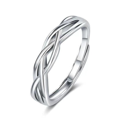 Couple's Ring A Pair of Women and Men's Ring Students Niche Opening Wedding Diamond Ring Girls' Adjustable Gift Memorial
