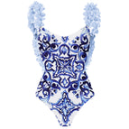 Single blue one-piece swimsuit / S