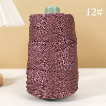 Lightweight Ice Silk Thread for Weaving Hats, Ice Linen Thread for Hand Knitting DIY Crochet Bags, Cushions, Blankets, Hollow Shiny Thick Yarn