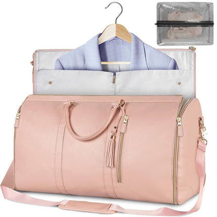 Foreign trade new ladies folding suit travel bag multi-functional storage bag large capacity large PU hand luggage bag