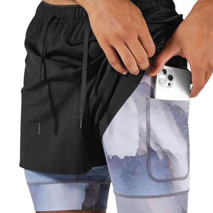 European Code Cross-border Men's Sports Leisure Shorts Track and Field Running Fitness Training Quick-drying Breathable Shorts Crazy Muscle