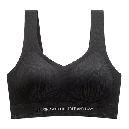 Seamless Backless Bra for Women, Wireless, Side Support, Anti-Slip, Small Bust Push-Up, Wide Shoulder Straps, Bra That Makes the Bust Look Smaller
