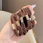 Braided gold tube [light brown] 1 piece