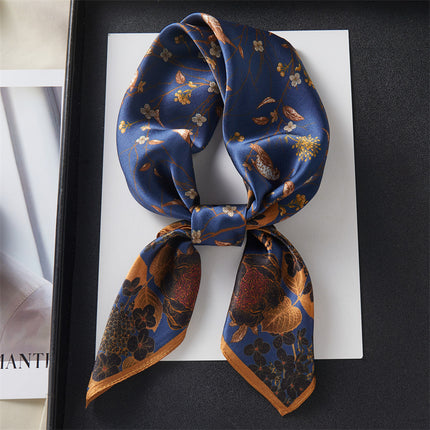 100% Mulberry Silk 70 Square Scarf New Fashion High-End Versatile Elegant Silk Scarf Hangzhou Silk Gift