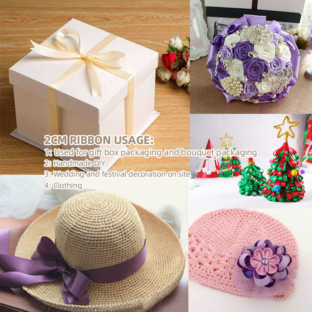 2cm Ribbon Ribbon Ribbon Ribbon Ribbon Gift Packaging Fiber Ribbon Floriculture Ribbon Baking Decorative Belt Tape Factory