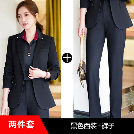 Spring and Autumn suit suit women's autumn and winter temperament goddess Fan small professional manager jacket formal wear front desk work clothes