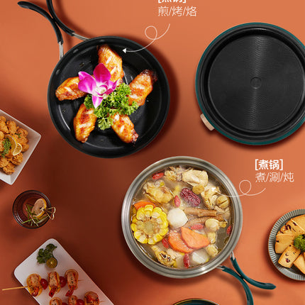 Portable Electric Cooking Pot Travel Detachable Pot Electric Frying Pan Dormitory Mini Pot Uk Standard Wholesale 110V Us Standard Electric Heating Pot