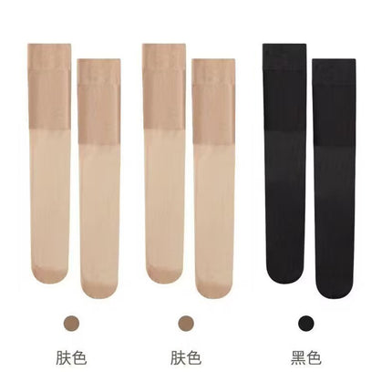 Silk Stockings Women's Knee Socks Summer Long Tube Thin Air-conditioning Socks High Elastic Anti-hook Silk No-curling Knee Socks