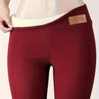 Burgundy leather label / S