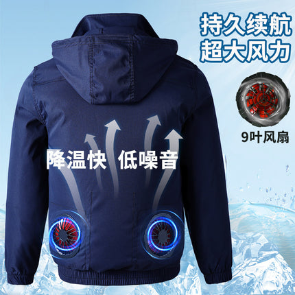 Summer Cooling Air-Conditioned Clothing, Heatstroke Prevention and Cooling, Construction Site Workers' Labor Protection Workwear, Same Style Outdoor Welder Clothing for Men and Women