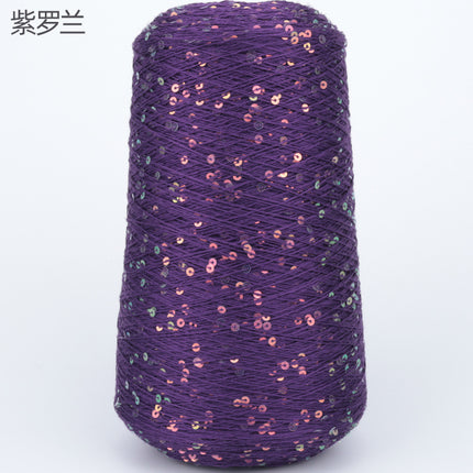 Silk Joy/Tencel Iridescent Sequin Hand-Knitted Yarn Ball Colorful Tencel Sequin Yarn Wholesale 500g