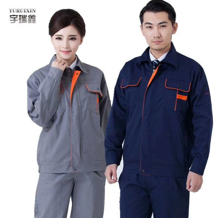 Spring, Autumn and Winter Seasons Long-sleeved Work Clothes suit Dirt-resistant Wear-resistant Work Clothes Factory Clothes Auto Repair Work Clothes Labor Insurance Clothes