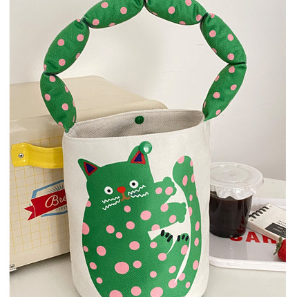 Autumn and Winter Cotton Shoulder Strap Bucket Bag Daughter Children's birthday gift kindergarten gift handbag cute lunch box bag