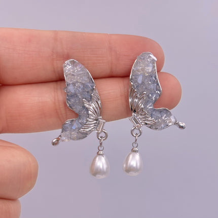 [special clearance] European and American personality silver needle diamond tassel love earrings fashion crystal flower rabbit earrings
