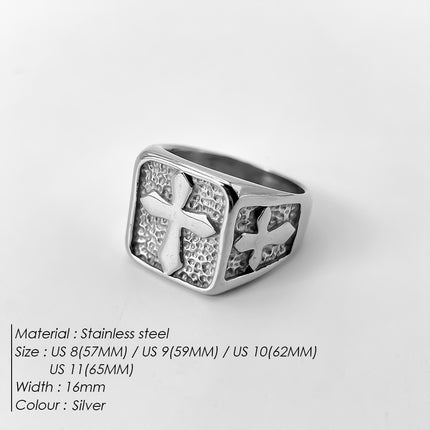 eManco European and American ins style niche design cross ring ring domineering personality male ring in stock wholesale