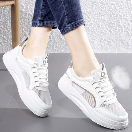 Feeling small white shoes women's shoes 2024 summer new soft bottom sports board shoes casual shoes
