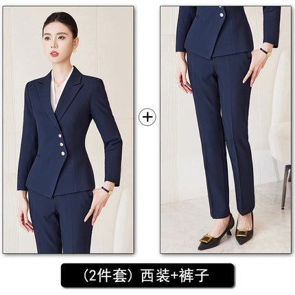 Professional Suit Pants for Women, Autumn Jewelry Store Front Desk Reception Work Uniform, Medical Beauty Club, Beauty Salon Secretary Workwear