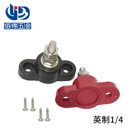 Inch single connection stud red and black pair of car saloon yacht battery modified connection post 3/8 5/16 1/4