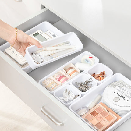 Cross-border drawer storage partition box set desk built-in stationery and sundries cosmetic finishing box compartment storage box
