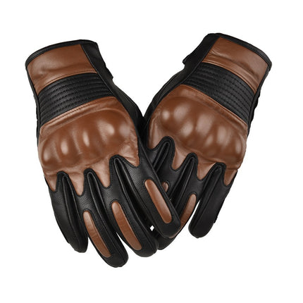 Motorcycle Gloves, Genuine Leather, Men's and Women's Riding Gloves, Tactical, Warm, Touch Screen, Multi-Color, Off-Road Protective Shell, Combat
