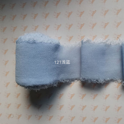 Ins Hand-Torn Raw Edge Ribbon Bouquet Satin Ribbon Ribbon Dried Rose Wedding Flowers Tied Chiffon Lace