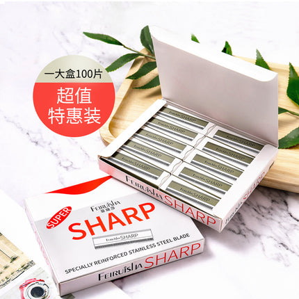 10-piece eyebrow trimmer blade stainless steel eyebrow scraper corrugated blade disposable eyebrow trimmer tattoo hair tools