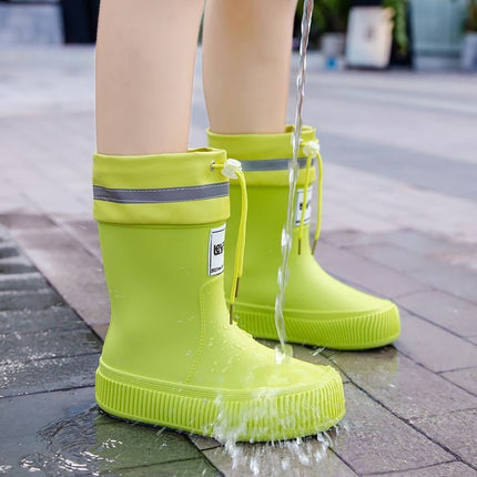 Cross-Border 2024 New Version of Rain Boots for Women, Fashionable and Versatile Rain Boots, Waterproof, Non-Slip, Comfortable and Wear-Resistant, Women's Water Shoes for Camping