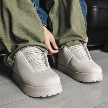 2025 New Fashion Ins Bread Shoes Spring Warm Casual Sports Men's Shoes Niche Big Head Low-top Board Shoes for Men